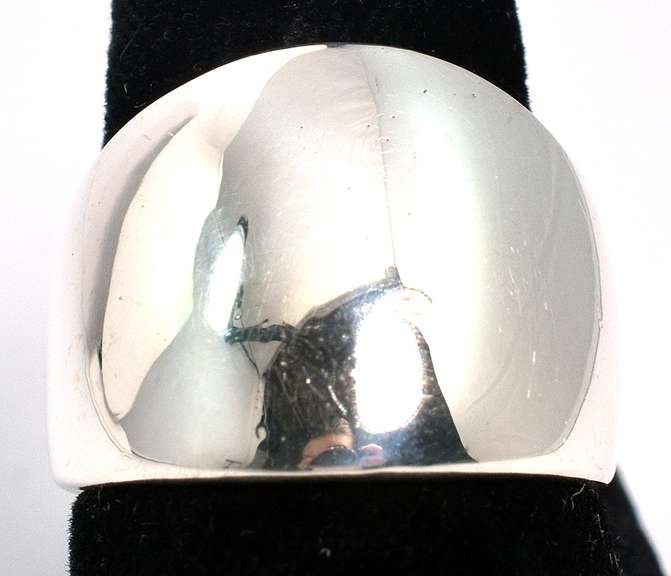 Sterling Silver Thick Band Modern Ring