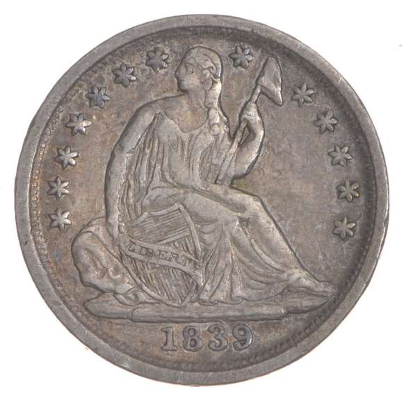 1839-O Seated Liberty Half Dime - NO DRAPERY