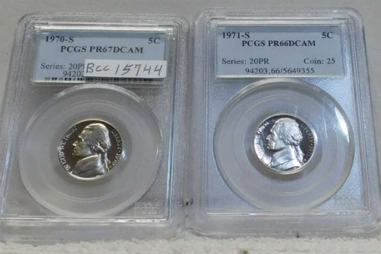 1970-S & 1971-S PRF Jeff Nic PCGS PR67 & 66 DCamDCam