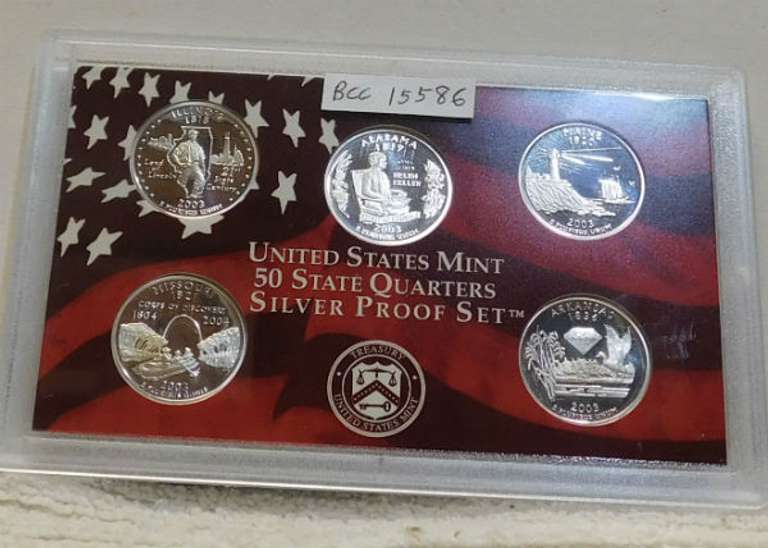 2003 Silver PROOF State Qtr Set no box