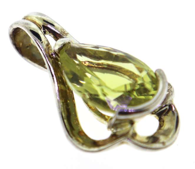 Sterling Silver Lemon Citrine Pendant