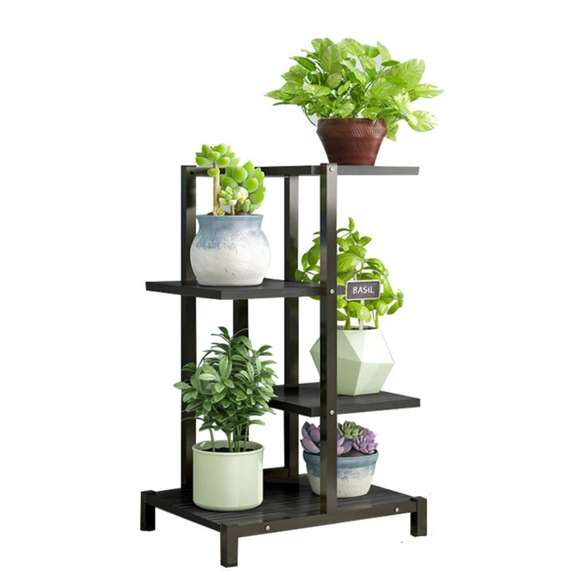 4 Tiers Metal Plant Stand Flower Pot Organizer