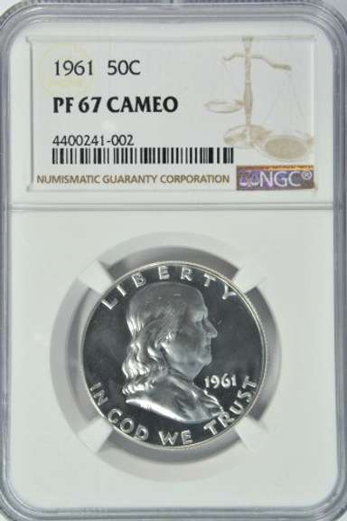 Superb Gem Proof 1961 Franklin Half Dollar NGC PF67 CAM