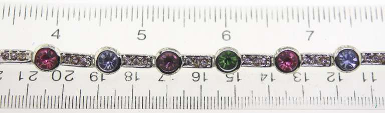 Silver Plated Multi Gemstone Bracelet