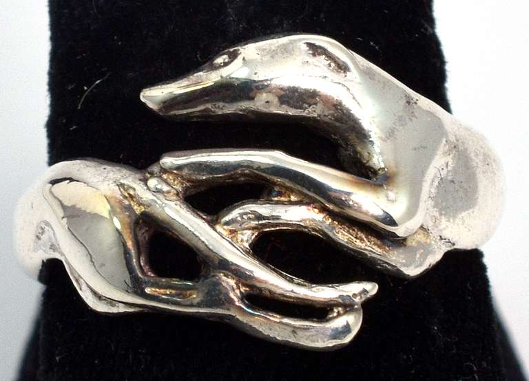 Sterling Silver Greyhound Ring