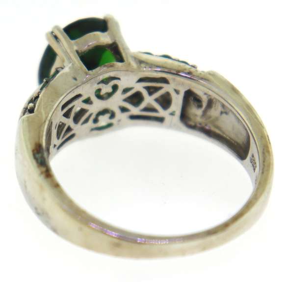 Sterling Silver Emerald Ring