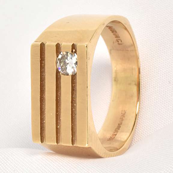 Stunning Modern Man's Diamond Ring