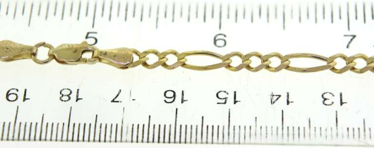Charming Yellow Gold Figaro Chain Necklace
