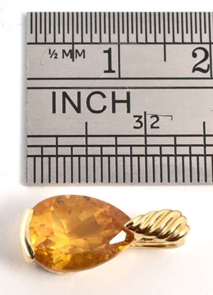 Pear Shaped Citrine Pendant