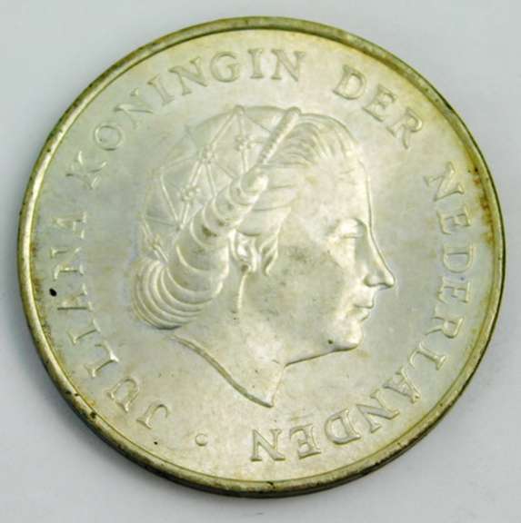 1964 Nederlanden 2 1/2 G. Silver Coin