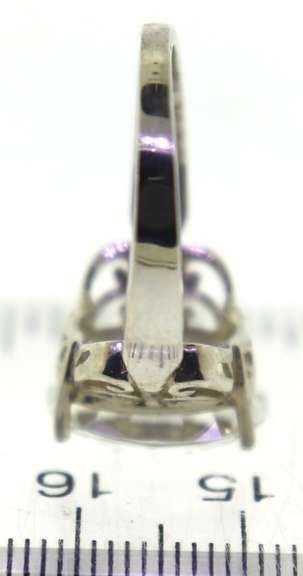 Sterling Silver Oval Cz Ring