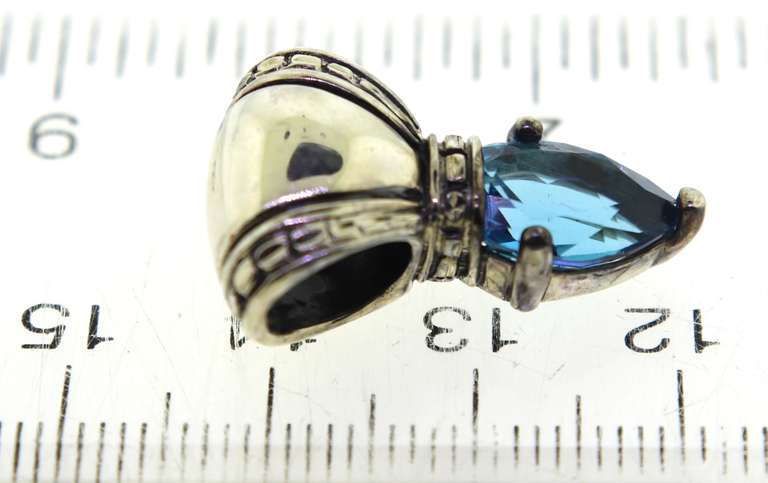 Sterling Silver Blue Topaz Pendant