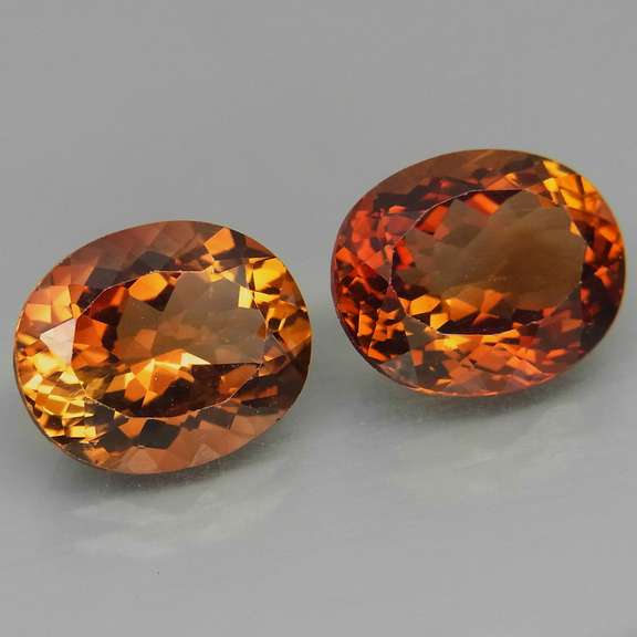 Impressive 10.96ct matched set of Imperial Topaz