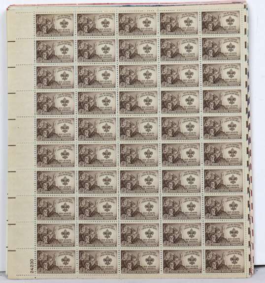 $75 Face Value In Mint Full Gum 3 Cent US Comm Sheets