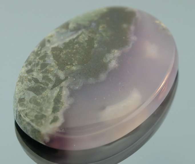 Artistic 58ct Chalcedony and Chlorite cabochon