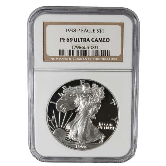 1998 Proof NGC 69 Ultra Cameo Silver Eagle