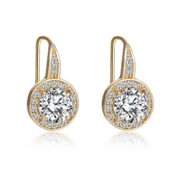 Crystal Halo Earrings made with Swarovski elements