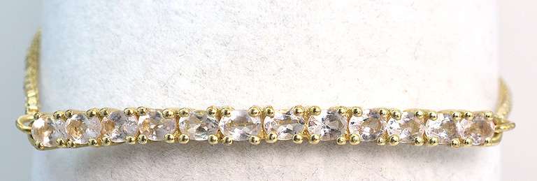 Sterling Silver Vermeil CZ Bracelet