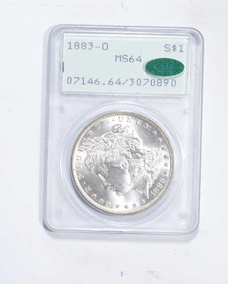 MS64 1883-O Morgan Silver Dollar - CAC - Graded PCGS