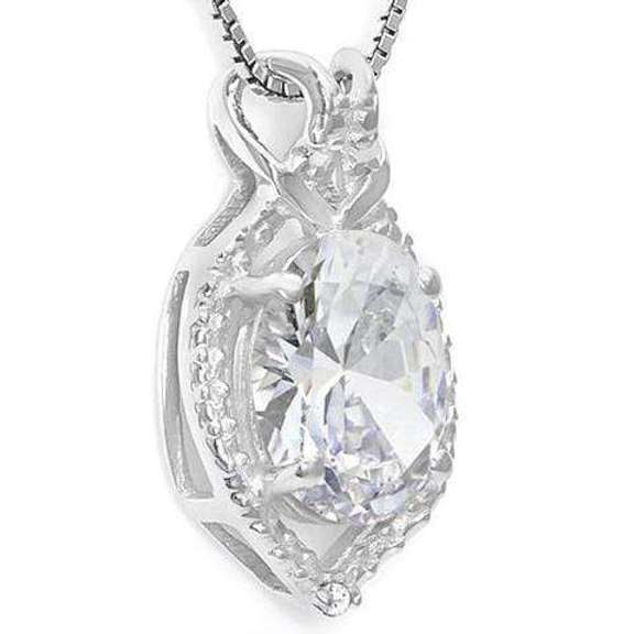 Sterling Silver White Topaz Pendant