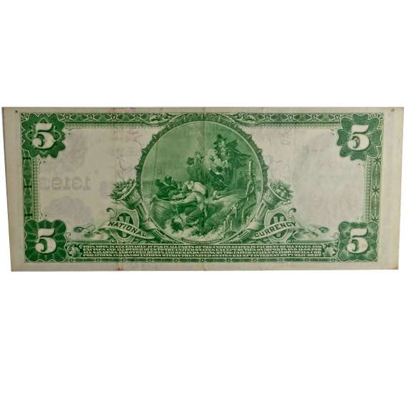 $5 National Bank Of America New York