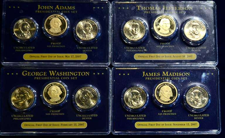 Lot of 4 2007  First Day of Issue Presidential Dollar