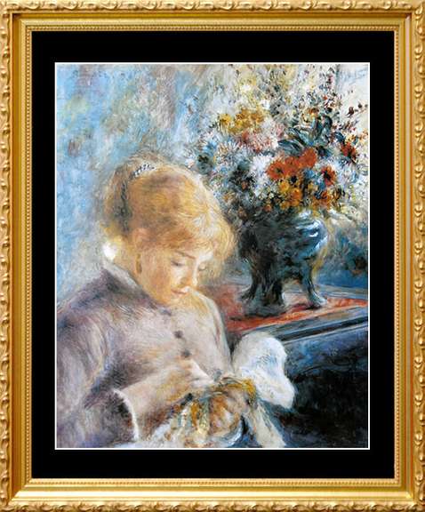 Pierre Auguste Renoir, Young Woman Sewing