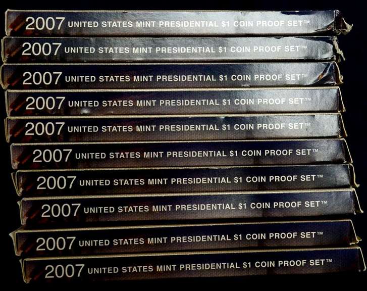 Lot of 11  2007 Presidential Dollar Proof Sets