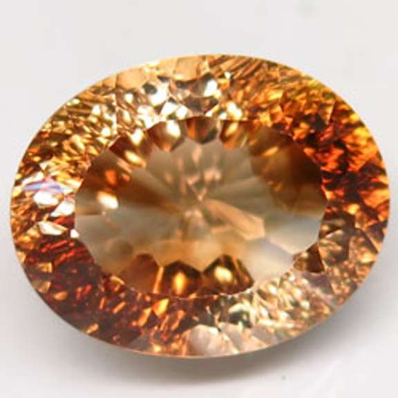 Fiery flashing 19.36ct champagne Imperial Topaz