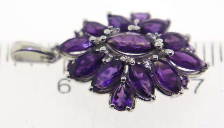 Sterling Silver Amythest Pendant