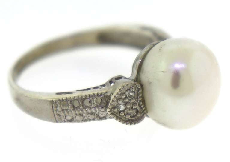 Sterling Silver Pearl Ring