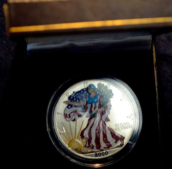 2000 Colorized Silver Eagle