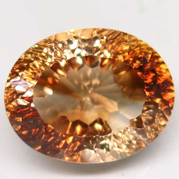 Fiery flashing 19.36ct champagne Imperial Topaz