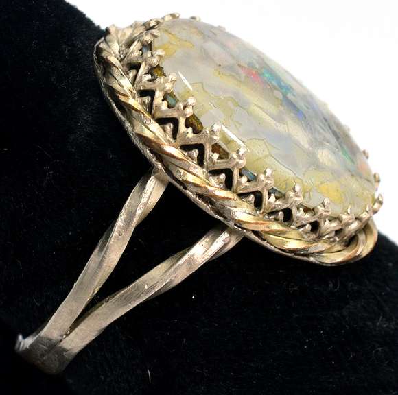 Sterling Silver Opal Ring