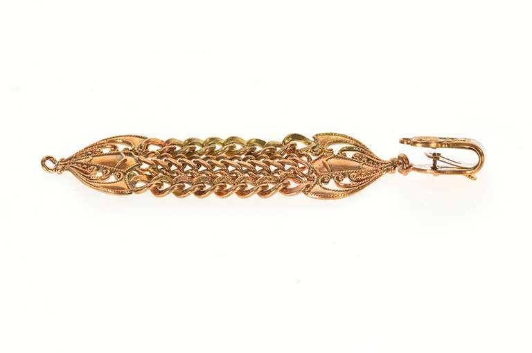 Ornate Scrollwork Chain Elaborate Watch Fob