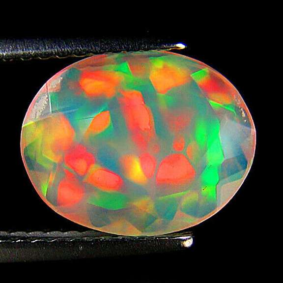 True honeycomb pattern! Faceted! 1.67ct Opal