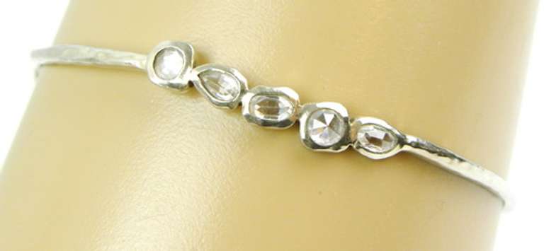 Silpada Magnifique Sterling CZ Bangle Bracelet