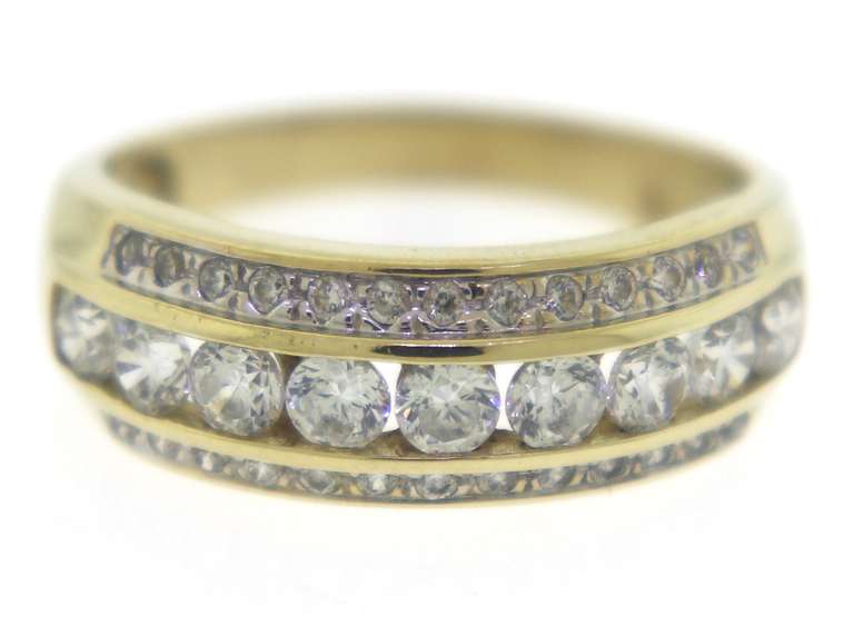 Pretty Triple Row Channel Set Band