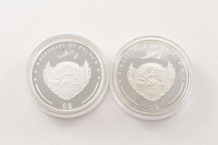 2006 Palau $5 Pacific Wildlife 25g .925 Silver Proof 2 Coin Set Box