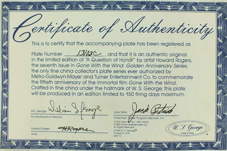 Collector's Fine China Plate