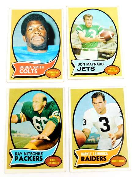 4 Topps 1970 Football Greats Football Cards