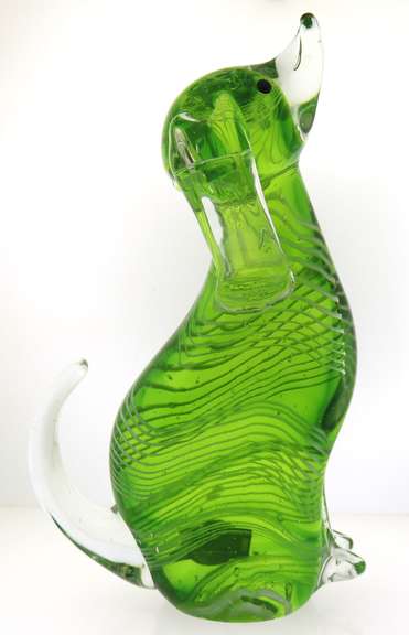 Art Glass Hand Blown Figurine Dog