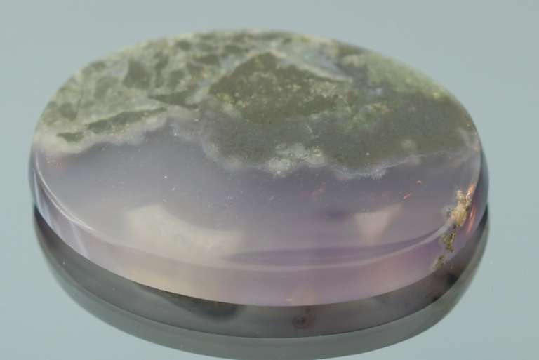 Artistic 58ct Chalcedony and Chlorite cabochon