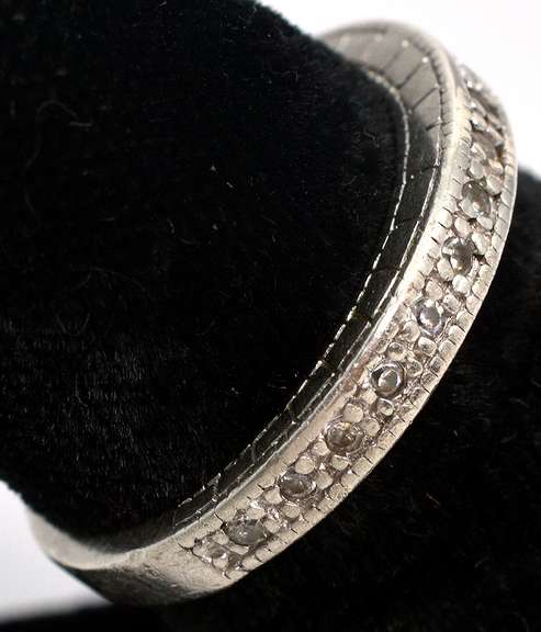 Petite CZ Band in Sterling Silver