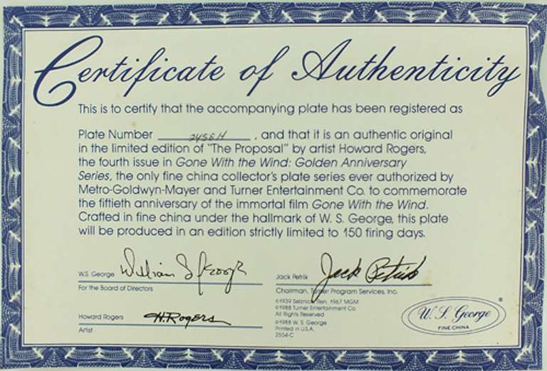 Collector's Fine China Plate