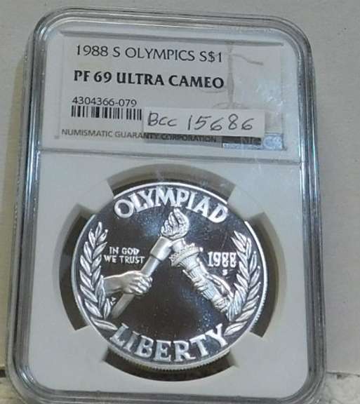1988-S Olympics Sil PRF Dol NGC PF69UC