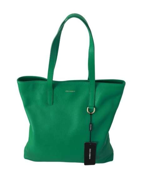 DOLCE & GABBANA  Green Shopping Borse Women Hand Tote 100% Leather Bag