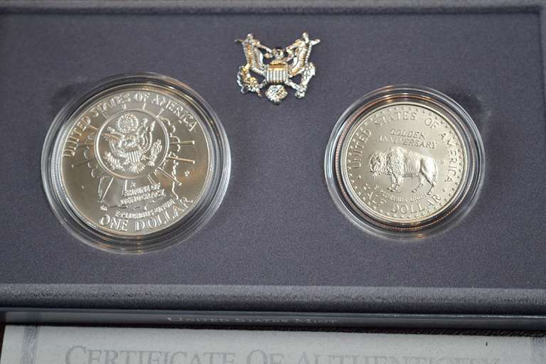 1991 Mount Rushmore Two Coin BU Set