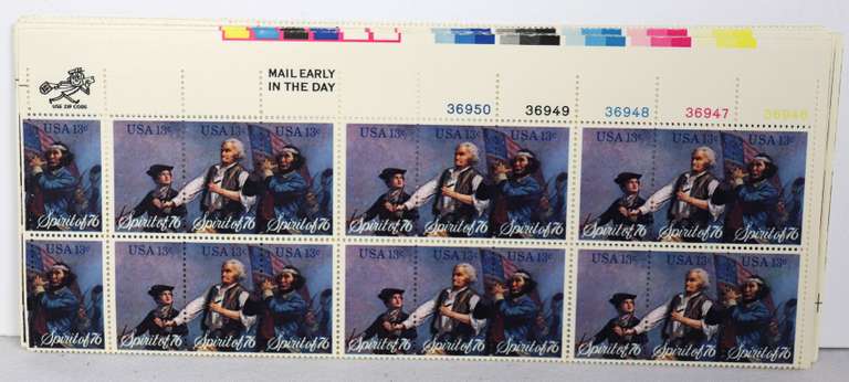 $129.40 Face Value Mint 1-5 Cent US Sheets & 13 Cent  Pl Blocks