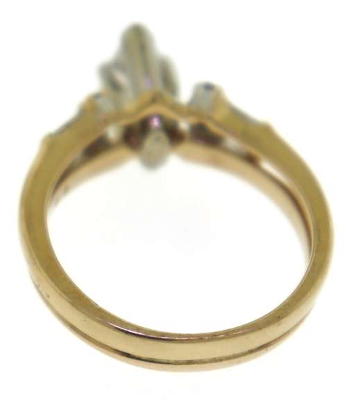 Glowing Marquise Center w Bagg & RBC Diamond Ring